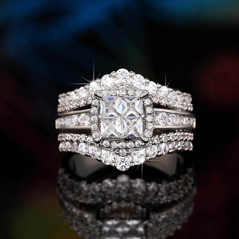 Elegant Princess-Cut Jewelry Set
