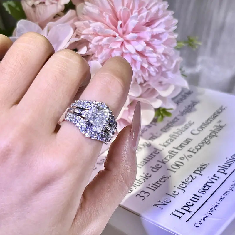 Elegant Princess-Cut Jewelry Set