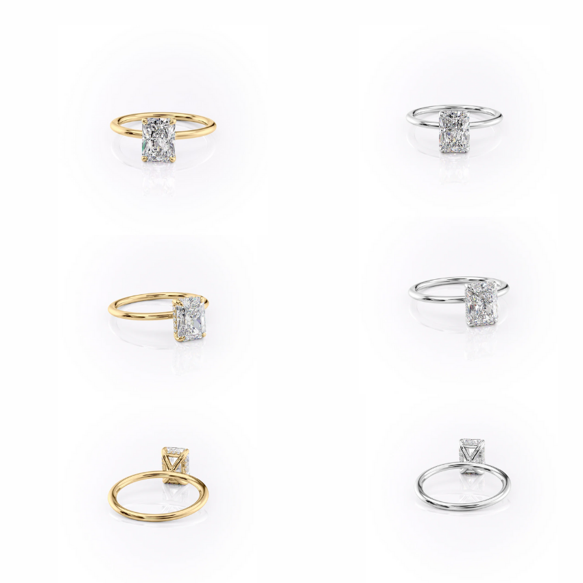Radiant-Cut Minimalist Plain Band