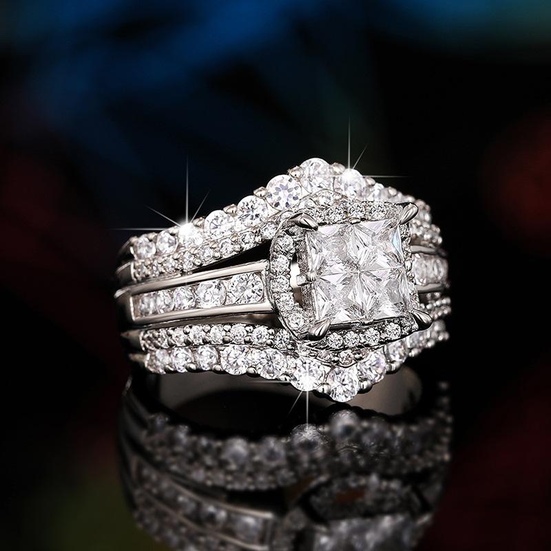 Elegant Princess-Cut Jewelry Set